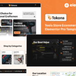 Tokona - Tools Store Ecommerce Elementor Pro Template Kit